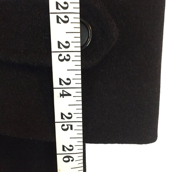 Jos A. Bank Mens 42R Black Coat Mid Length Wool & Cashmere Blend - Picture 9 of 11